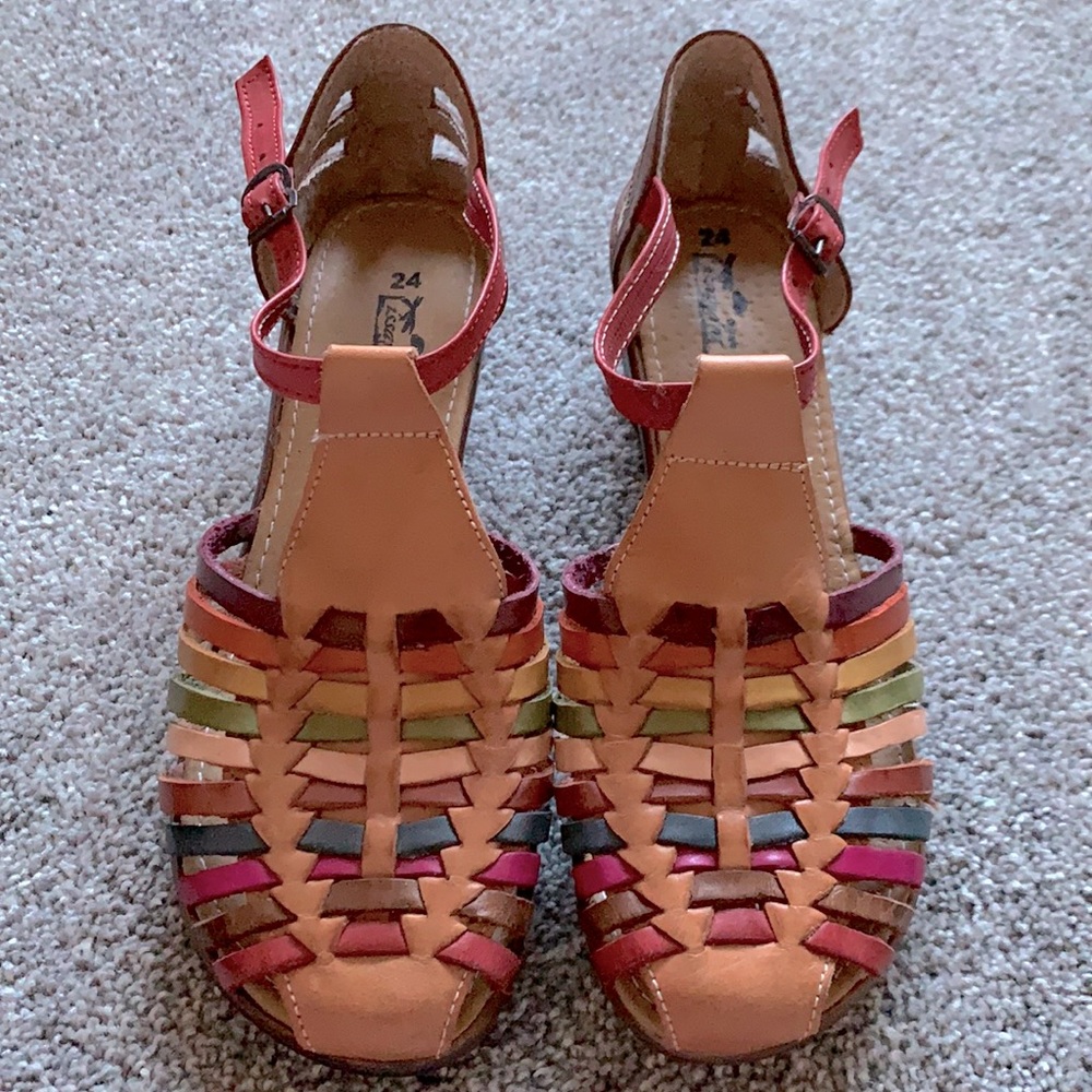 Colorful 🌈 Sandals made in Mexico size 24